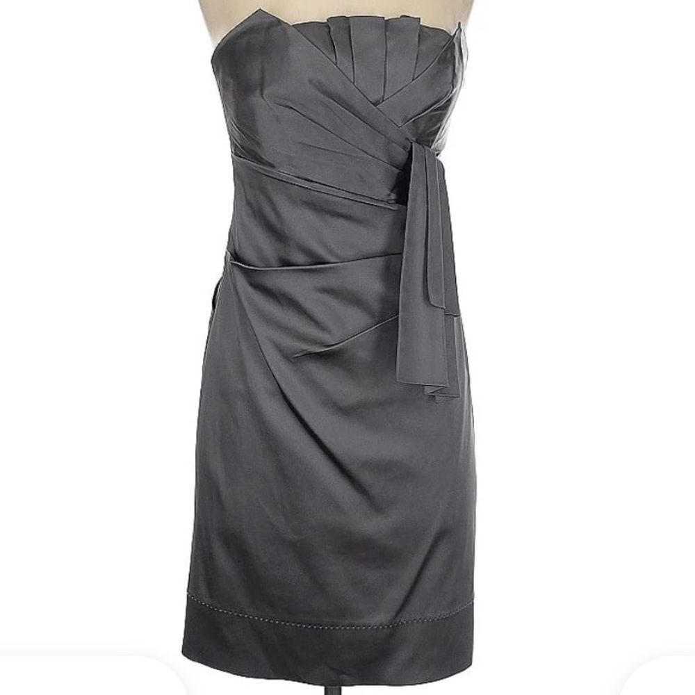 Phoebe couture grey tube dress strapless size 10 NWT $330